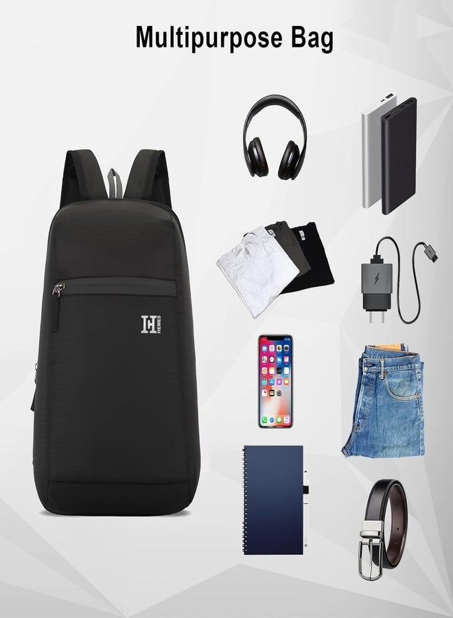 H-HEMES 11L Small Backpack Lightweight, Durable, Everyday Use Small Backpack for Travel, Gym, and Outdoor Activities (Black) - Image 3